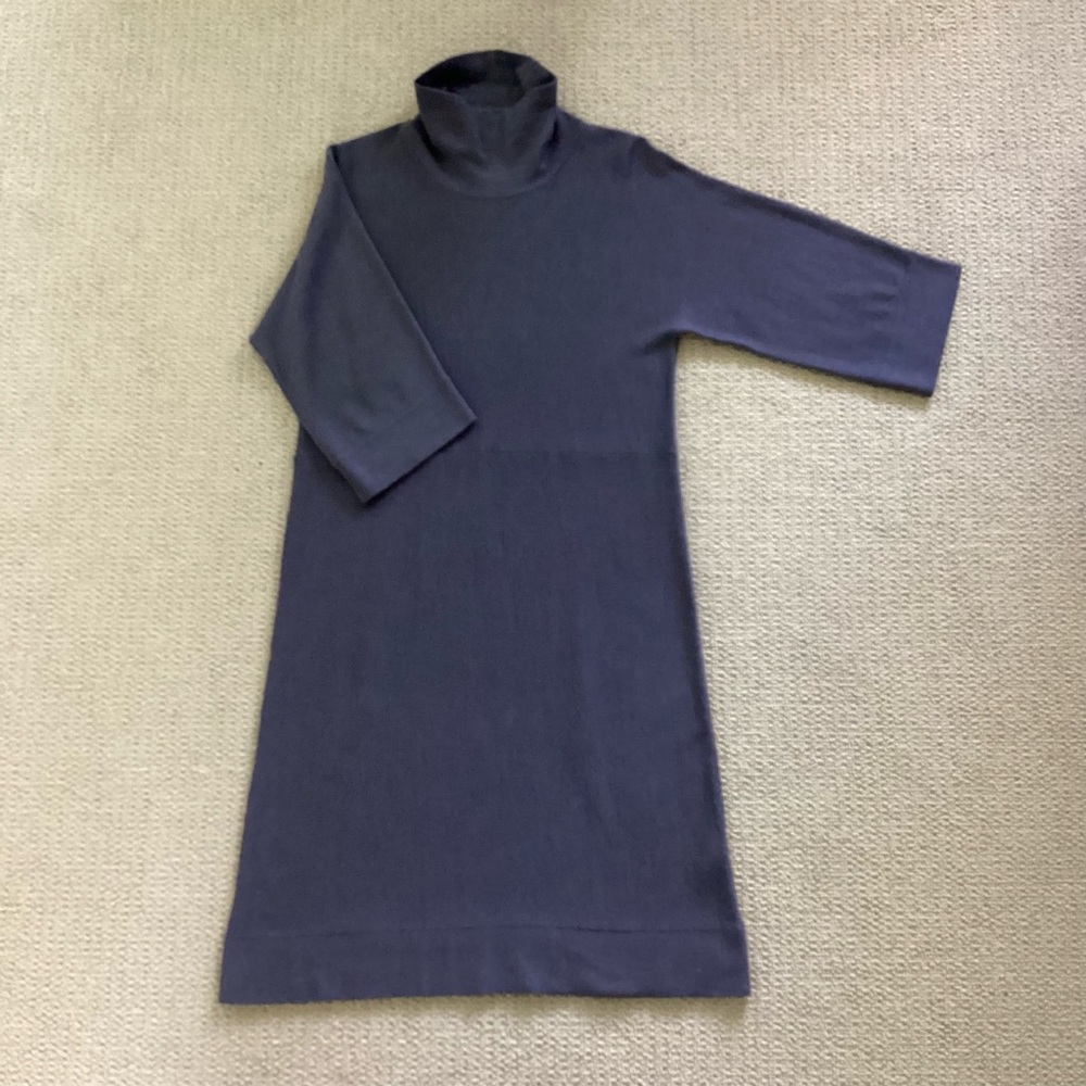 Eileen Fisher Dusty Plum Size Small Wool Midi Dress